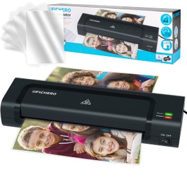 Silvergear® Laminator A4 | Laminator Machine with 5 Laminating Pouches | Quick Warming | Laminator Ideal for Office, School, Photos | Laminating up to A4 | A5 | A6 - Black
