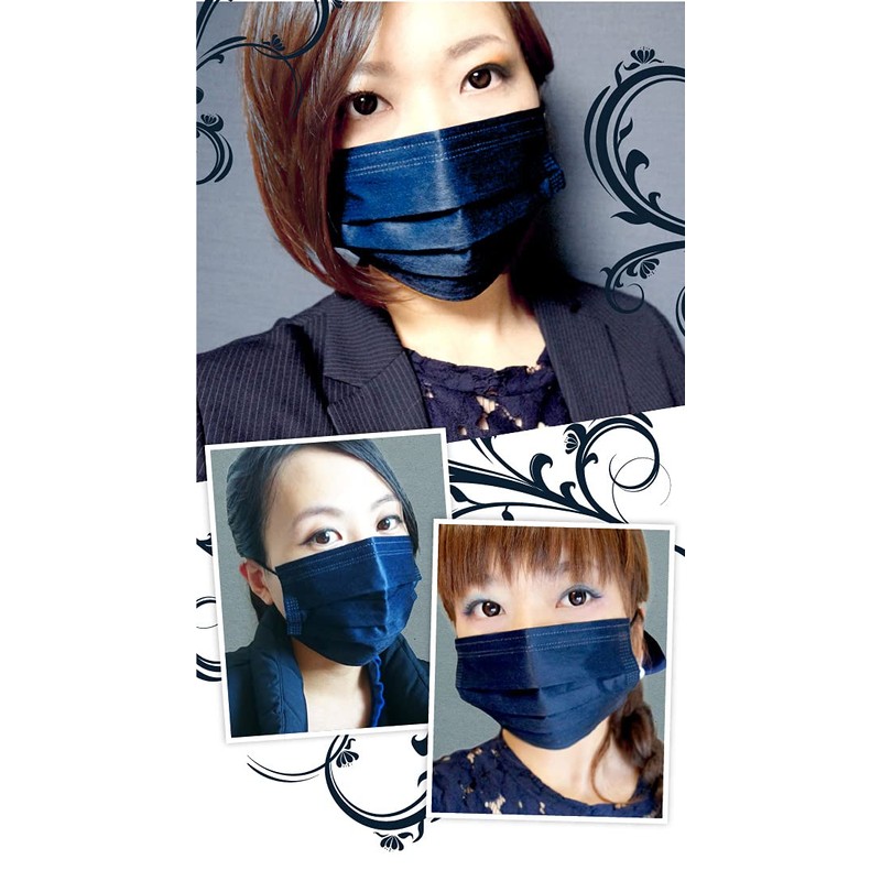 Navy Blue Mask (Navy) 4-Layer Non-Woven Mask, Individually Packaged, Unisex,