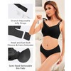 RISSCAN Bras for Womens Seamless Deep V Bras No Underwire