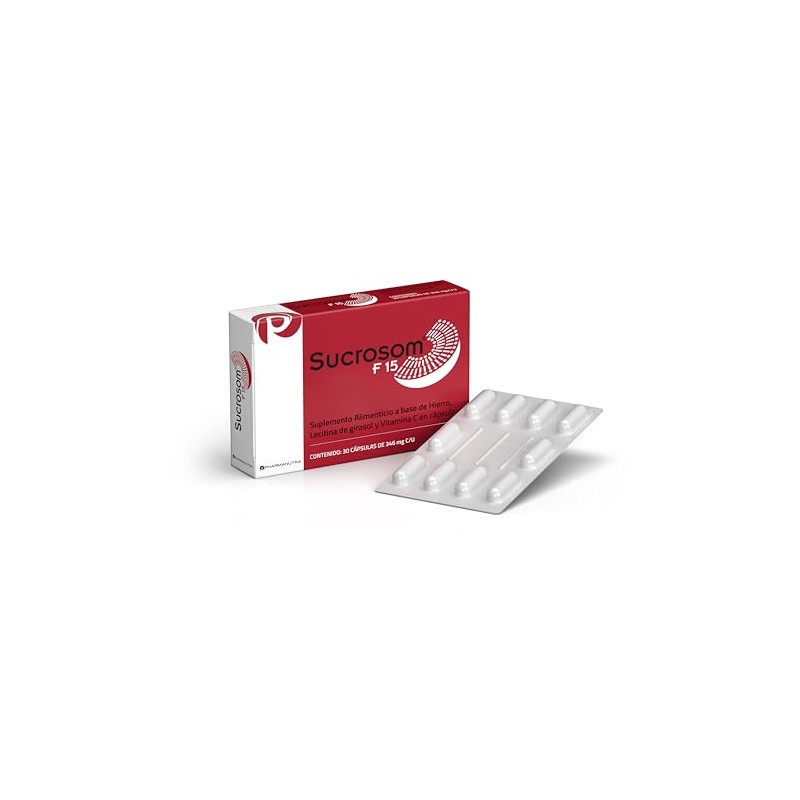F15 Hierro Sucrosomial Vitamina Suplemento Alimenticio Alta Absorción Cápsulas