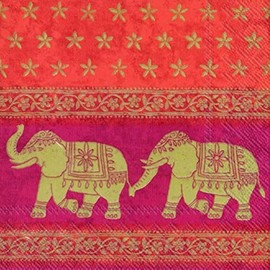 Ihr Home Marani red lunch napkins, MARANIMARANI red lunch napkins, Maranilunch napkins