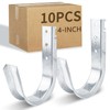 AOIGU 10 Pcs 4" Wall Mount J-Hooks,Galvanized Steel Cable Support