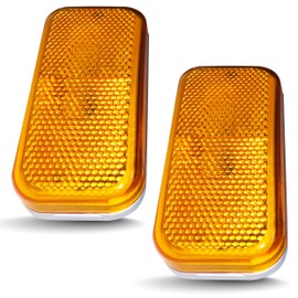 Command Electronics OEM 12V Modern Incandescent RV & Trailer Clearance Light – Made in USA – Amber, White Base – 2-Pack