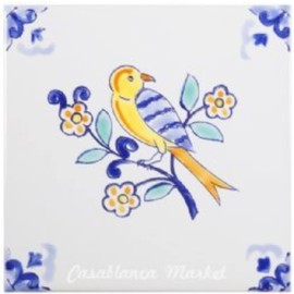 Casablanca Market MT023 Mediterranean Ceramic Robin Decorative Tile