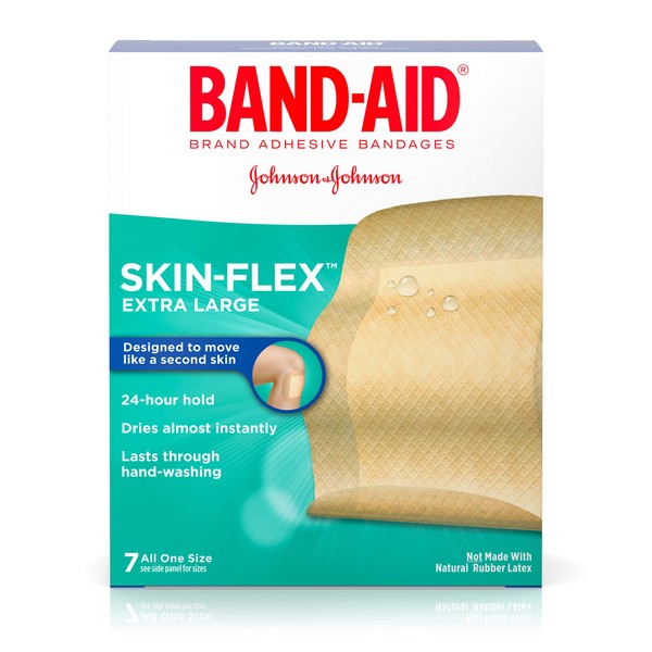 Band-Aid Brand Skin-Flex Adhesive Bandages, Extra Large, 7 Count (Pack of 6)