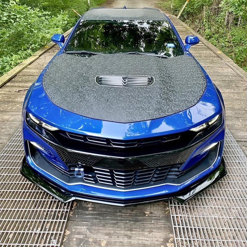 Fancemot Glossy Black Front Bumper Lip Compatible with Chevy Camaro