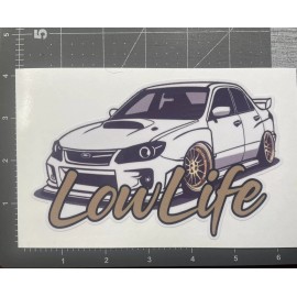 EGL Graphics Lowlife Decal Sticker Airride Bagged Low Life rider Slammed For Subaru Wrx Sti