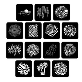 14 Pcs GOBO Kit, Metal Plate Works with FS-100SLENS 100SLENS-SE Optical Snoot to Create Different Lighting Effects Projection Photography Spotlight Attachment