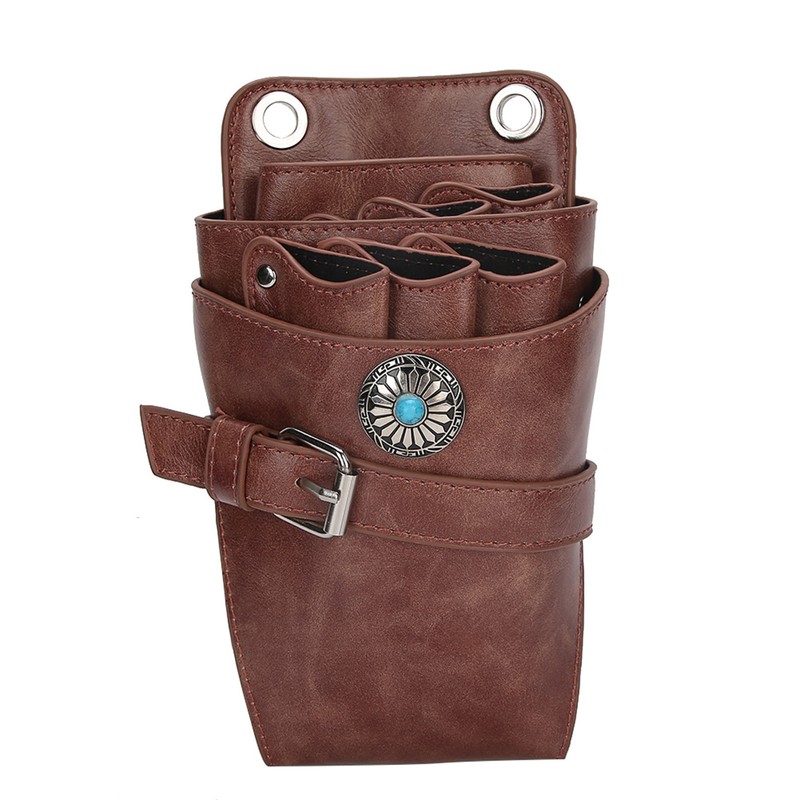 Barber Scissor Pouch Holster with Belt Hairdressing Waist Holder Case