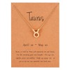 Gold Star Sign Pendant Chain Necklace - Taurus (20th April