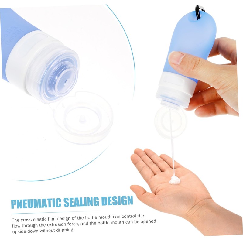 Baluue Travel Bottles Keychain Set 4pcs Reusable Empty Lotion Bottles