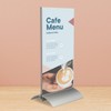 OPUS 2-Sign Holder with Aluminium Base, 1/3 A4, Crystal Clear