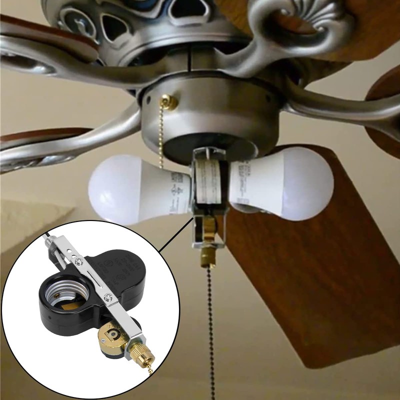 Ceiling Fan Switch ZE-310D Light Socket Pull Chain Switch, Compatible