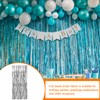 sourcing map 2 Pcs Silver Foil Curtain Backdrop,3.3ft x 8.2ft