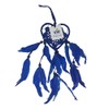 VIE Naturals Heart Shaped Dream Catcher, 9cm, Blue, UK-VN0494-HEART-DREAMCAT-9CM-BU