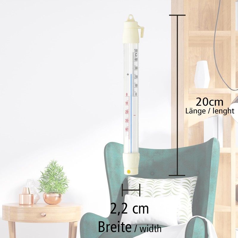 Lantelme Window Thermometer Viennese Temperature Display + - 50°C Rotatable