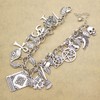 RechicGu RechicGu Vintage Silver Mythology Fairytale Lucky Charms Cuff Bangle