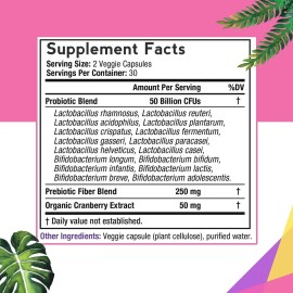 Probióticos Mujer Urinario Intestinal Vaginal 60 Caps Eg P32 Doctor's Recipes