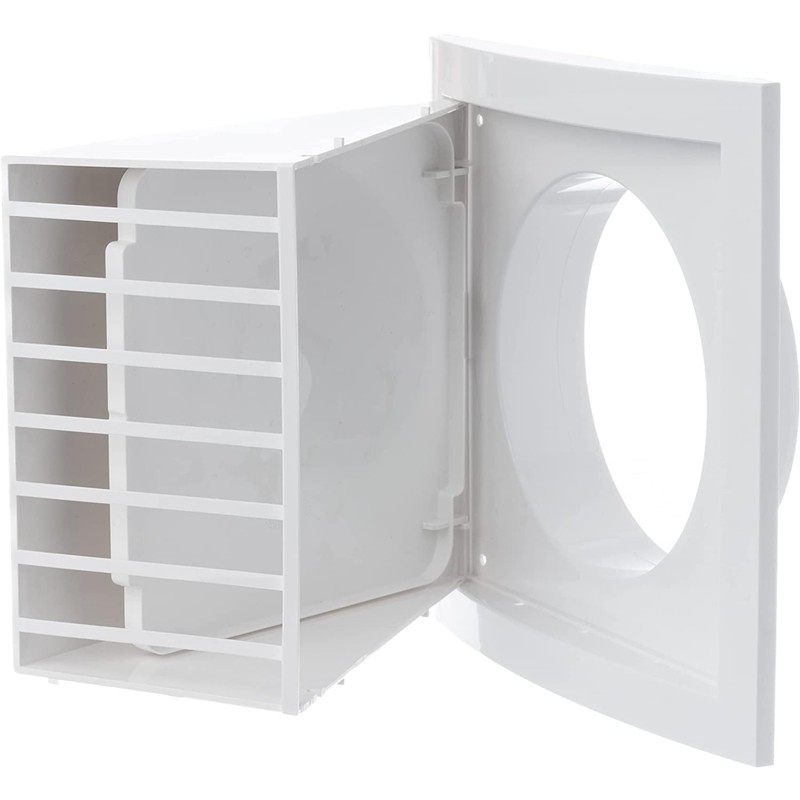 Ø 125mm / 5 inch White Plastic Cowled Ventilation Grille