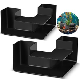 Nuanchu 2 Pcs 5.91" Aquarium Underground Tunnel Large ABS Plastic Fish Shrimp Hideout for Aquariums Black Shrimp Cave Fish Tank Tunnel for Fish Tank Accessories