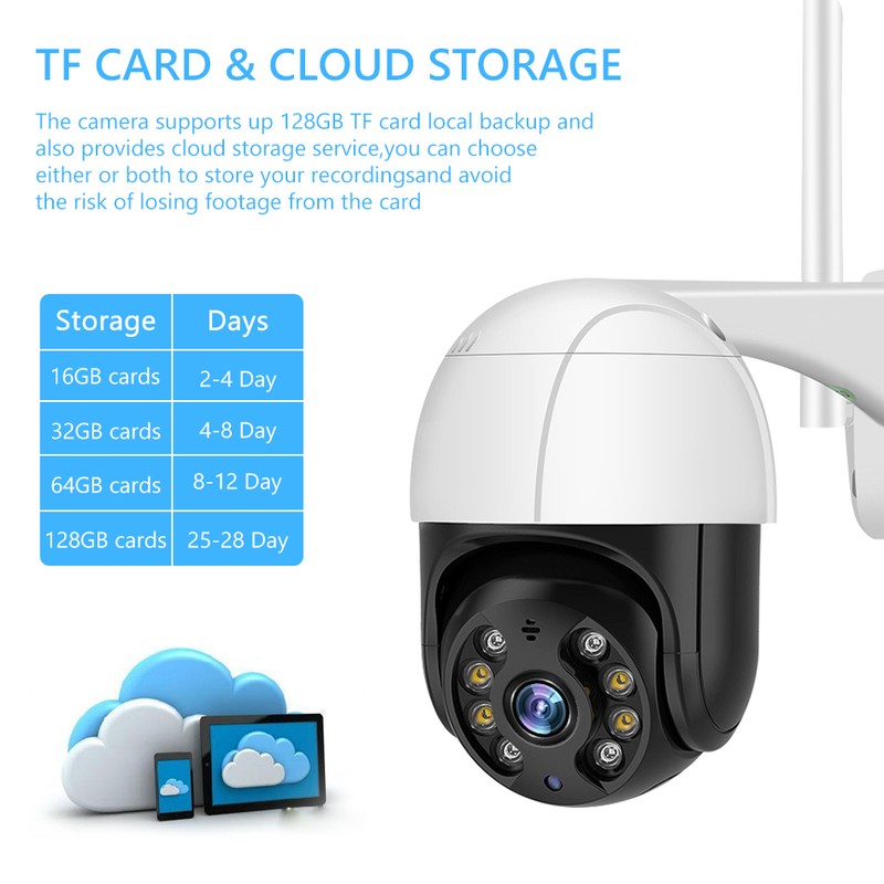 1080P Outdoor PTZ Security Camera 2MP Outdoor Waterproof WiFi Surveillance