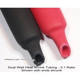 Unbranded/Generic DW1S3X-15.0 Dual Wall Adhesive Lined 3:1 Heat Shrink Tubing 15mm (5/8") - Black