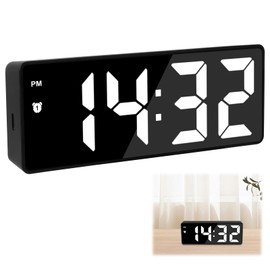 Wecker Digital Uhr, LED Digitaler Wecker Digitaluhr Tragbarer mit Ladestation Zeit Datum Temperatur Schlummerfunktion Einstellbar wecker Kinder für Schlafzimmer Licht USB Wiederaufladbar 3 Helligkeit