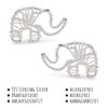 Monkimau Women's Elephant Stud Earrings 925 Sterling Silver Real Silver