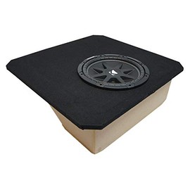 American Sound Connection ASC GM1X12-07-04-CORVT Compatible with Chevy Corvette Coupe C5 Z06 1997-2004 Single 12" Hatch Subwoofer Enclosure, Kicker 43C124 C12 Series Sub 150W RMS 4 Ohm SVC Subwoofer