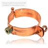 Downpipe Clamp Copper 87 mm with M8/M10 Thread Connection -