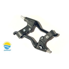AARNAV Pair of Brake Levers, Black Bike Brake Lever Set, 2.2cm Diameter Three Finger Levers for Most Bikes, Mountain Bikes BMX MTB Bicycle Cycle Lever Set (Black Alloy Lever Set)