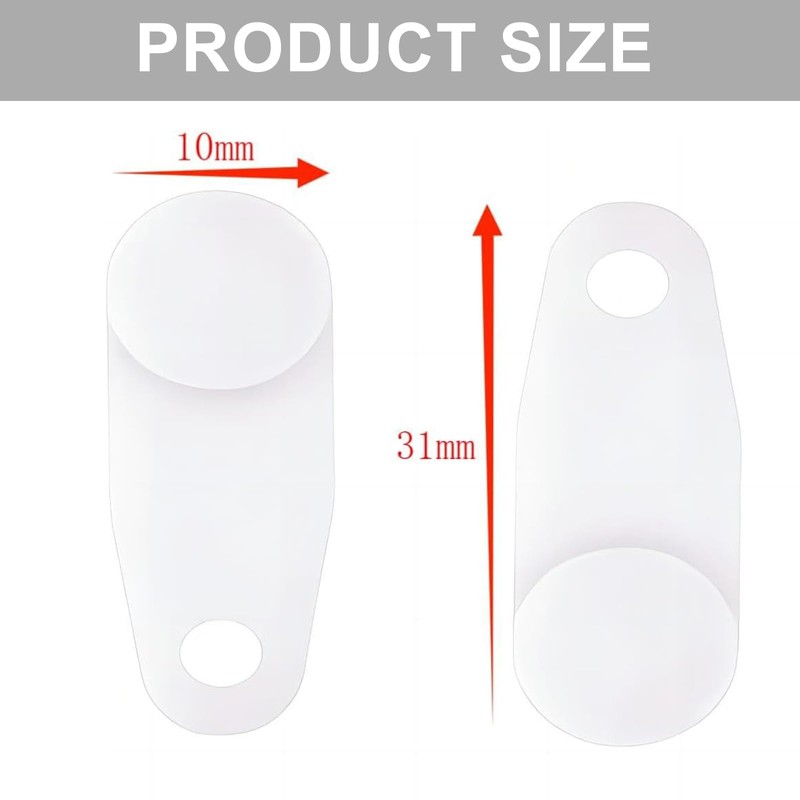50Pcs white curtain track hooks - plastic curtain track hooks