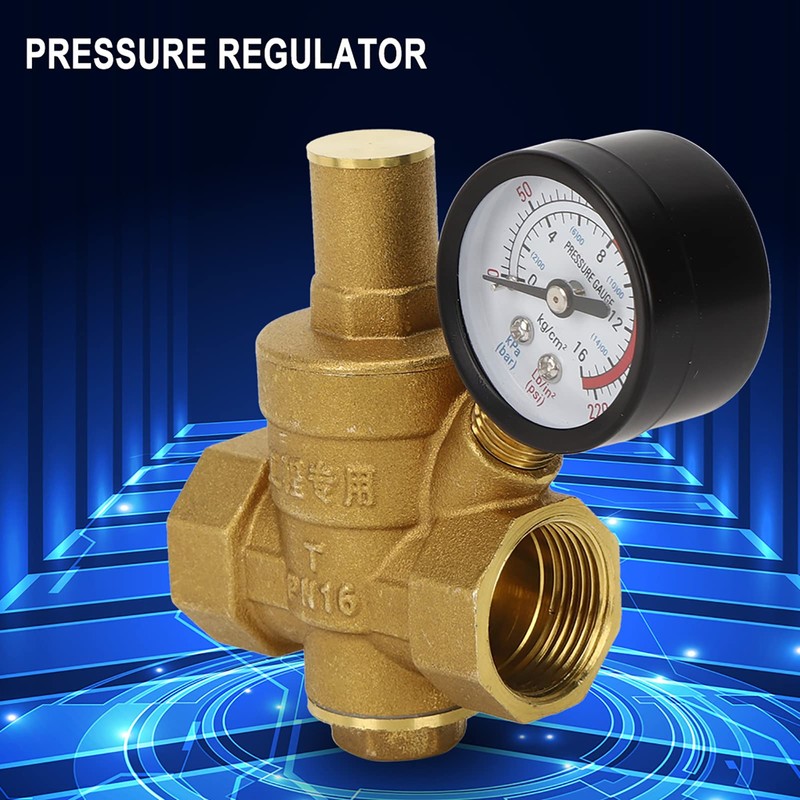 Wer prv dn20 Brass Water Pressure Regulator Reducer with Meter