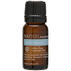 Natio Australia Australiana Pure Essential Oil Blend - Island 10ml - 100% Pure & Natural Essential Oil Blend - Pink Grapefruit, Fragonia, Tea Tree, Mandarin, Palmarosa & Australian Sandalwood - Vegan Friendly & Made in Australia