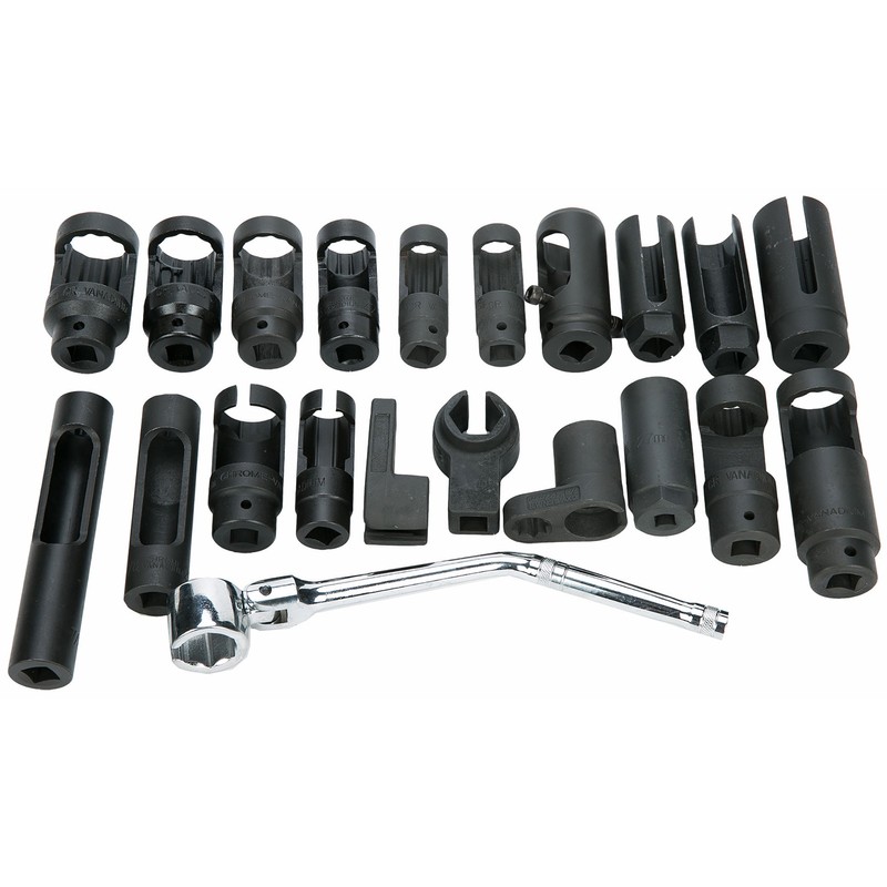 8milelake 21pcs Oxygen Sensor Socket Set Sensor, Oil Pressure Sending