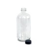 Vivaplex, 2, Clear, 16 oz Glass Bottles, with Lids