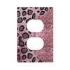 YIJIKJY Decorative Outlet Covers Pink Leopard Glitter Diamonds Texture 1