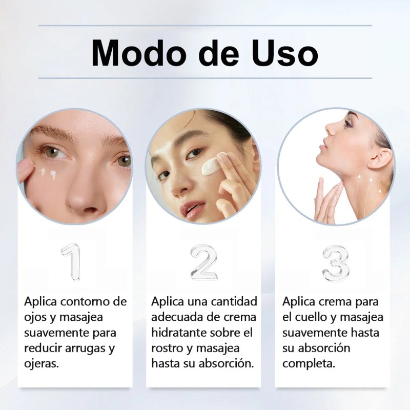 3pz Crema Renovador Lifting Antiarrugas Ojos Cuello Facial Normal Día/noche