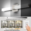 ZUZITO 24in Modern Bathroom Vanity Light, 3CCT Dimmable Nickel LED