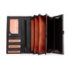 Josephine Osthoff Women's Leather Long Wallet with Clip Closure, Small