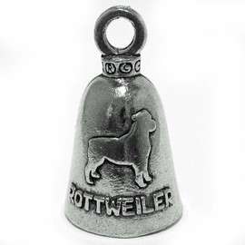 Guardian Rottweiler Breed Dog Motorcycle Biker Luck Gremlin Riding Bell or Key Ring