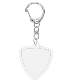 BESPORTBLE Transparent Guitar Pick Keychain Holder - Portable Storage Box - Standard Size Plastic Pick Holder for Acoustic Electric Guitar Accessories