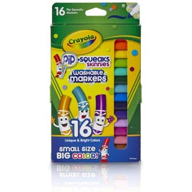 Crayola Washable Pip-Squeaks Skinnies Markers, 16 Count