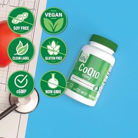 Health Thru Nutrition CoQ-10 150mg - 60 cápsulas | Coenzima de ubiquinona Q10 | Apoya la energía celular y la protección antioxidante | Sin OMG, sin soja, vegano, sin gluten