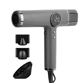 be beautiful extensions Hair Dryer for salon-1800W high Speed Powerful Blow Dryer with a110,000 RPM Lightweight Turbo Heat for Fast Drying (Silver)