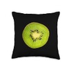 Cool Kiwi Slice Outfit Illustration Novelty Graphic Designs Throw Pillow