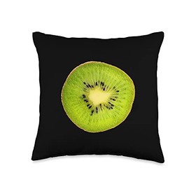 Cool Kiwi Slice Outfit Illustration Novelty Graphic Designs Throw Pillow