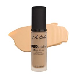 L.A. GIRL PRO Matte, Maquillaje líquido, Color Bisque, Tono GLM672, 30 ml