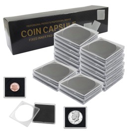 Waziaqoc 20 Pack Coin Snap Holders, 5 Sizes (20/25/30/35/40mm)