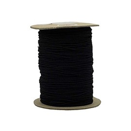 1mm wide Round Black Hat Elastic Cord - per 5 metres by Elastic